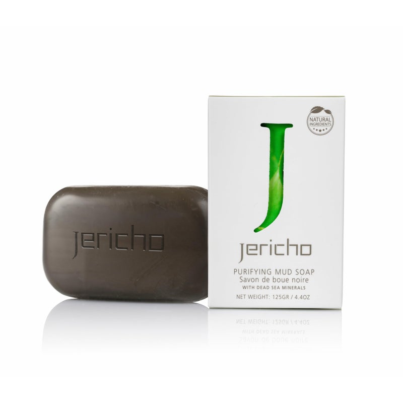 Jericho Dead Sea Mud Soap Bar, Natural Face & Body Detox with Exfoliating Dead Sea Minerals & Soothing Witch Hazel. 4.4 Oz /125g (Pack of 1) - Image 1